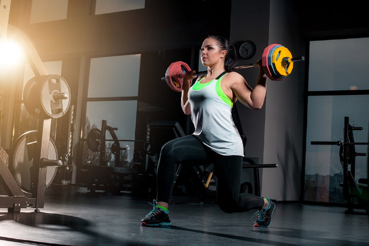 a woman working out in the gym