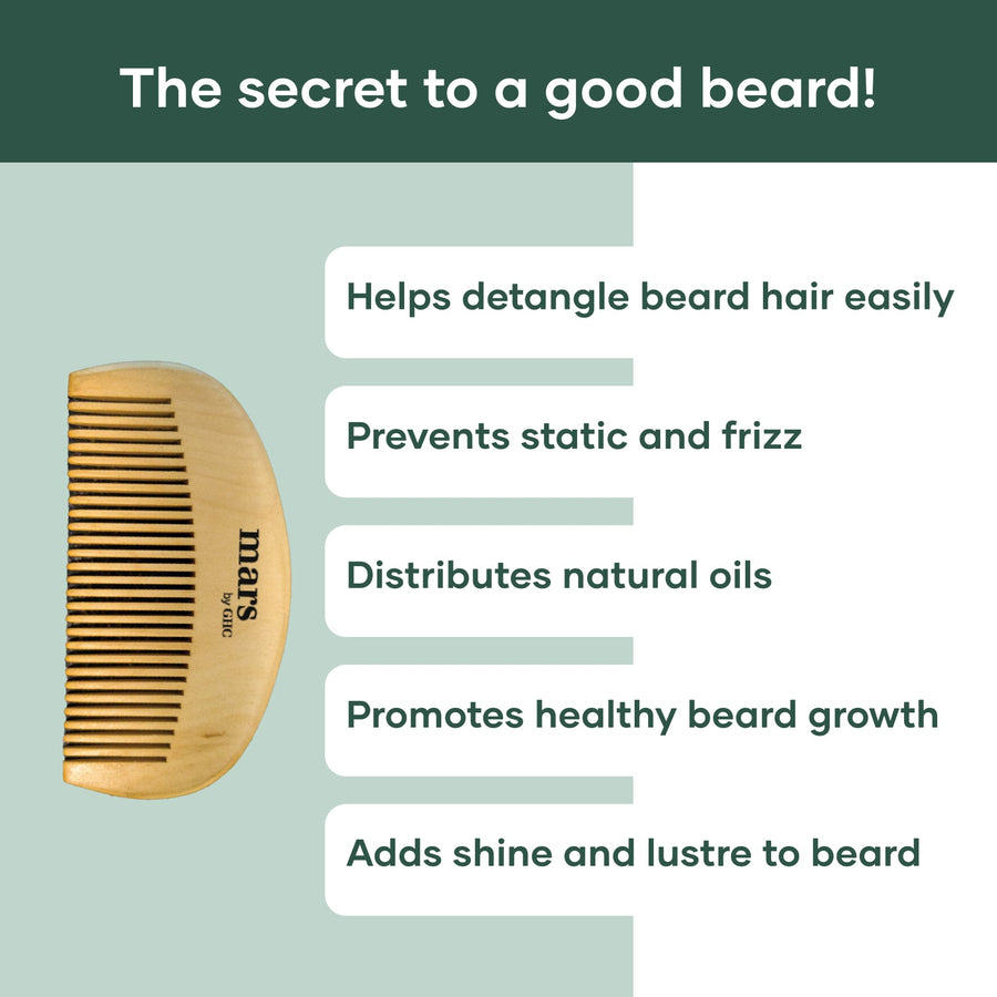 Wooden Beard Comb- Free Gift