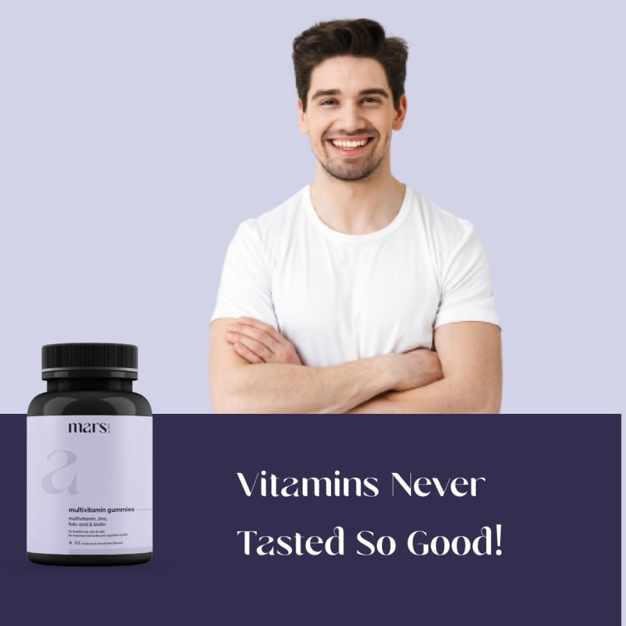 Multivitamin Gummies for Men | Powered With Multiviatmins, Zinc & Folic Acid - (30N)